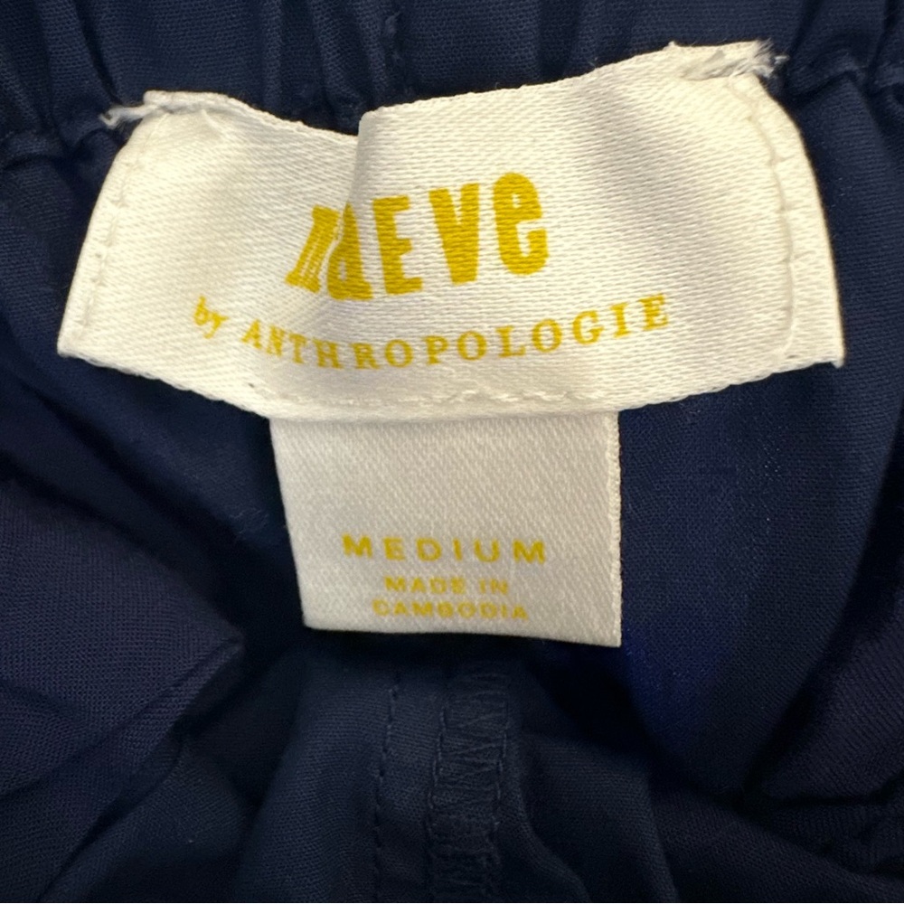Anthropologie Maeve Skirty Utility Wide Leg Pull on Navy Blue Trousers/Pants NWT - Picture 10 of 10